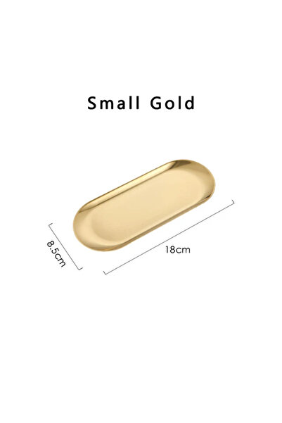 Choice S golden Stainless Steel Gold Dining Plate Dessert Plate Nut Fruit Cak...