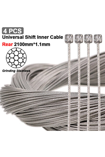 Choice 4PCS Shift 2100mm HEPPE Bike Shifter Brake Cables Grinding Stainless S...