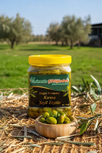 Eminenin çiftliği YEŞİL KIRMA ZEYTİN 1 KG