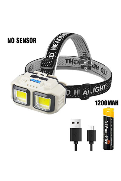 Choice No Sensor 1200mAh Powerful LED Induction Headlamp 4 Lighting Modes Typ...