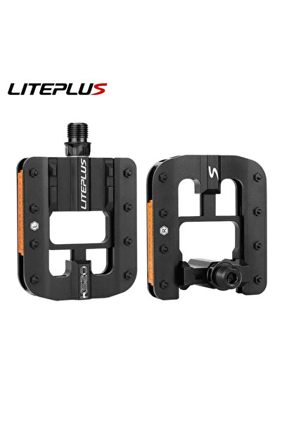 Choice Black Pedal Liteplus Foldable Bicycle Pedals Slide Solid Aluminum Allo...