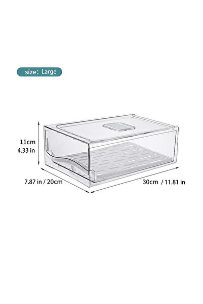 Choice Large Fridge Organizer, Stackable Refrigerator Organizer Bins Reusable...