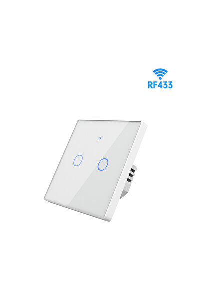 Choice4 RF433 86Type 2g Home Touch Wall Switch 86 Type Tempered Glass Remote ...
