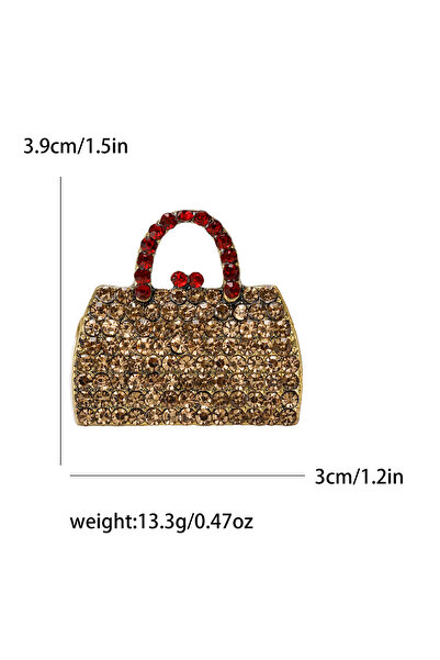 Choice Brown3982 Enamel Handbag Brooches for Women Ladies Bag Pins Banquet Pa...