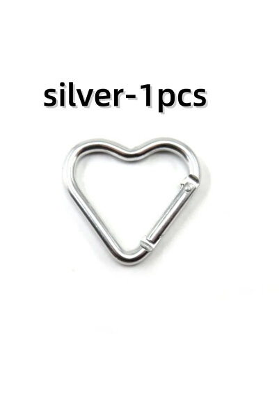 Choice16 silver-1pcs Outdoor Carabiner Heart Shape Keychain Clip Aluminum All...