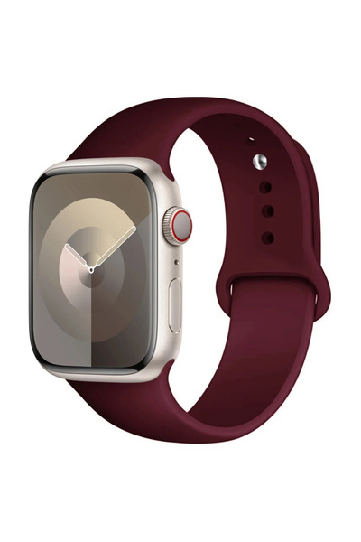 Choice 38mm-40mm-41mm M-L 37 Wine Red Silicone Band For Watch strap 44mm 45mm...