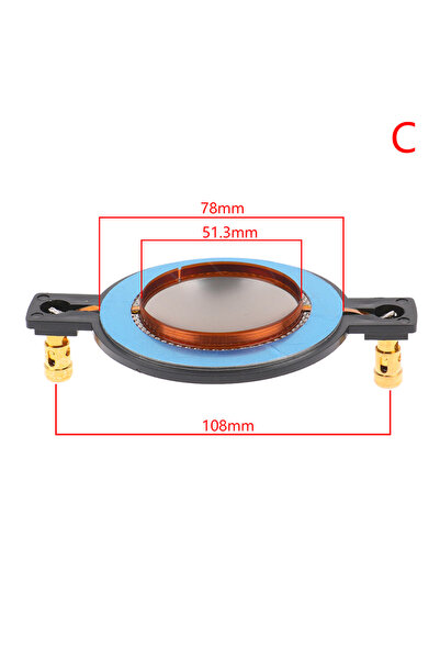Choice 51.3mm 34.4 44.4 51.3 72.2 74.5 Core Tweeter Voice Coil Membrane Titan...