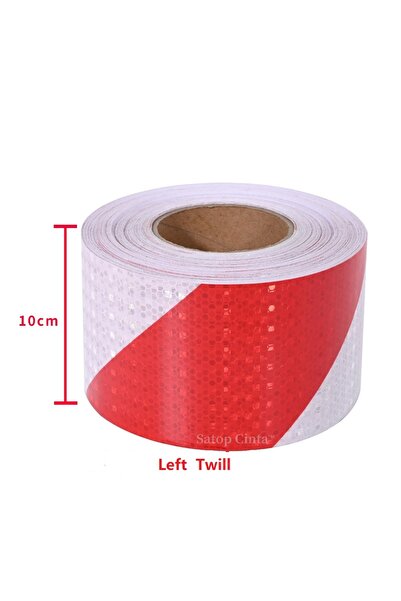 Choice WR-L-10CM 5M Twill Reflective Material Left Right Red White Tapes Wate...
