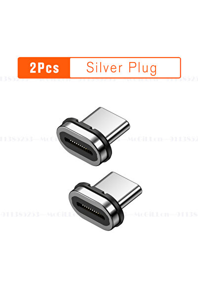 Choice 2Pcs Plug Silver USB4.0 Thunderbolt3 Magnetic USB C To Type C Adapter ...