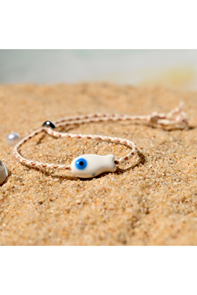 Choice 25xh0304-9 Trendy Multicolored Pull - String Ceramic Fish Bracelet Jew...