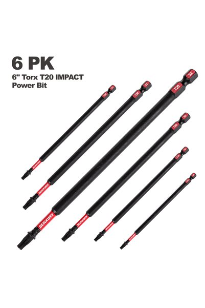choice2 6Inches 6PCS GEINXURN Impact Tough #20 Torx 6 in. Insert Driver Bits,...
