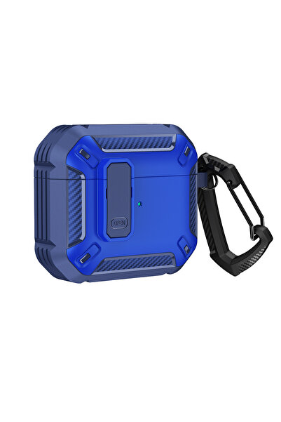Choice29 For Airpods 3 Blue Security Lock Case For AirPods 1th 2th 3th Gen Co...