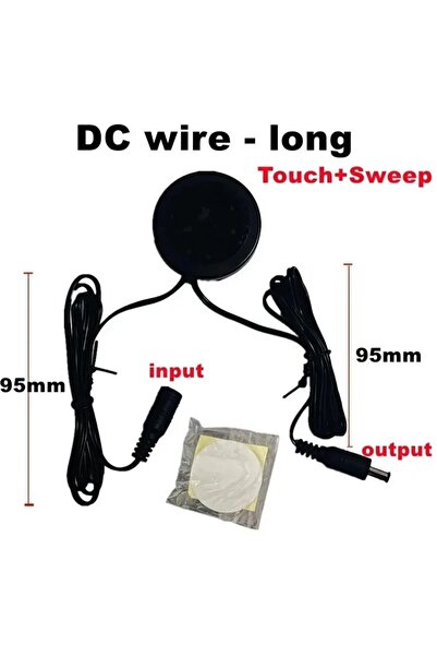 Choice 12 V 2-Gang Long DC wire Black DC 12V Wood Panel Touch Switch Sweep Di...