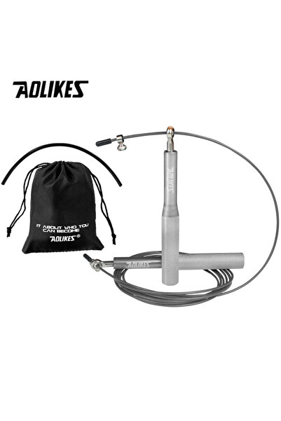 Aolikes 3203--Silver Crossfit Jump Rope Professional Speed Bearing Skipping F...