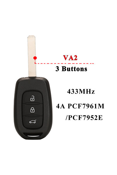 Choice11 3Buttons 2BTN VA2 Remote Car Key 433mhz PCF7961M 4A for Renault Sand...