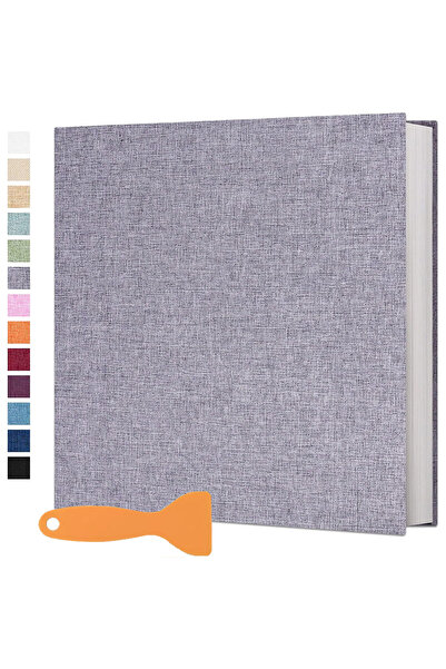 Choice Grey Solid Color Large Photo Album Self Adhesive Bookshelf Albums 20 S...
