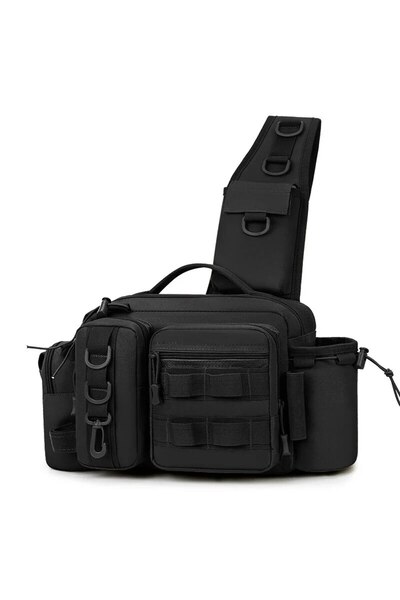 Choice Black Fishing Tackle Backpack Lure Box Gear Storage Bag Fanny Pack for...