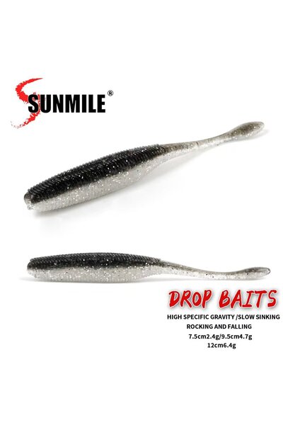 Choice 75mm COLOR D SUNMILE Fishing Lures Drop Soft Baits 7.5/9.5/11.5cm Soft...