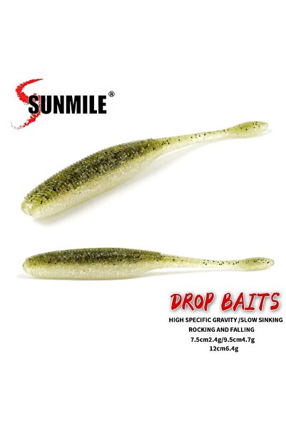 Choice 75mm COLOR A SUNMILE Fishing Lures Drop Soft Baits 7.5/9.5/11.5cm Soft...