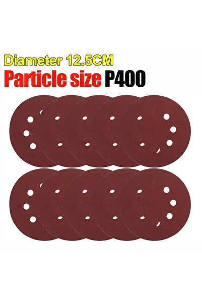 Choice9 10pcs 400 Grit Universal 8 Hole Sanding Discs 125mm Sandpaper for Met...