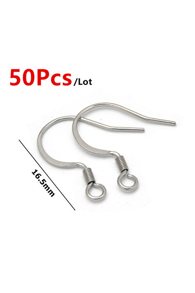 Choice 50pcs earring wire 50pcs 316 Stainless Steel Hypoallergenic Earring Ho...