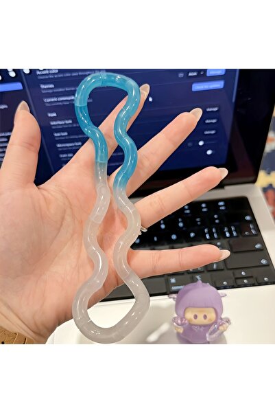 Choice1 B Gradient Silicone Bendable Snake Fidget Toy Stretchable Sensory Str...