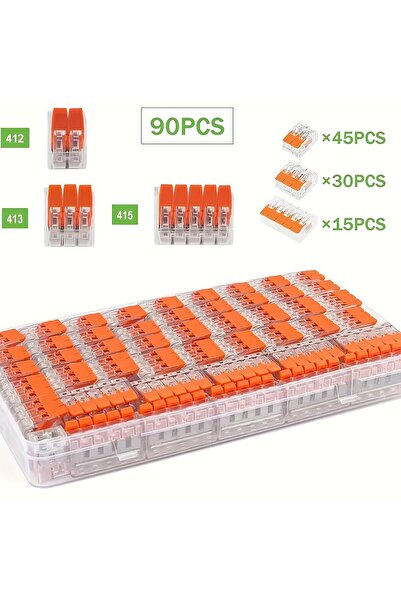 Choice 90pcs with box 90 Pcs Wire Connector Assortment Pack Compact Splicing ...
