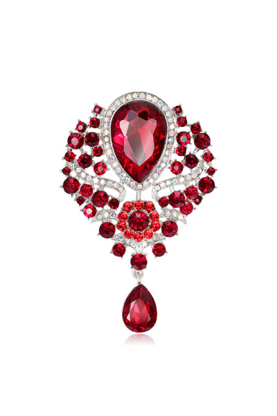 Choice F women crystal water drop pendant brooch fashion clothing accessories...