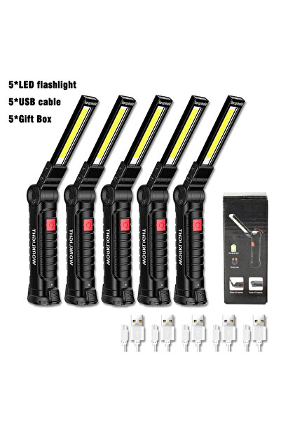 Choice big5pcs COB LED Folding Flashlight Portable Magnetic Work Light Lanter...