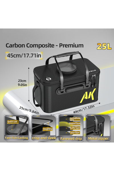 Choice 25L YUZHIYUAN Fishing Container Foldable Portable Live FIsh Bucket Lar...