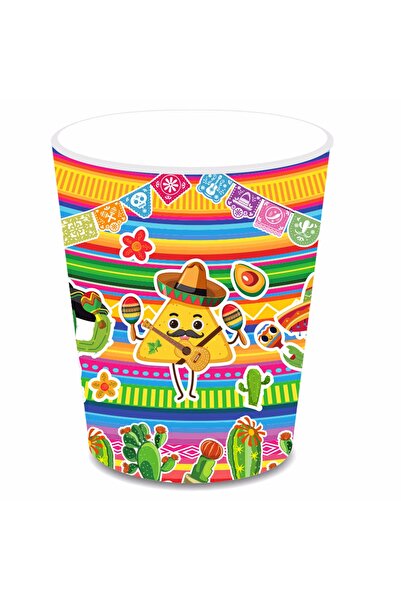 Choice1 MM269-8pcs-cups Mexican Fiesta Cctus Party Disposable Tableware Sets ...