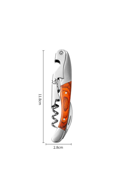 Choice 12 Stainless Steel Wine Opener, Professional Waiters Corkscrew, Leathe...