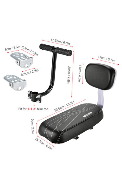 Choice 3PCS New Bicycle Rear Seat Saddle Soft Bicycle Child Seat With Back Re...