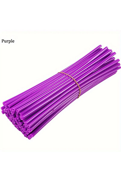 Choice3 PURPLE 72pcs Bicycle Wheel Spoked Protector Wraps 24cm Wheel Rim Spok...