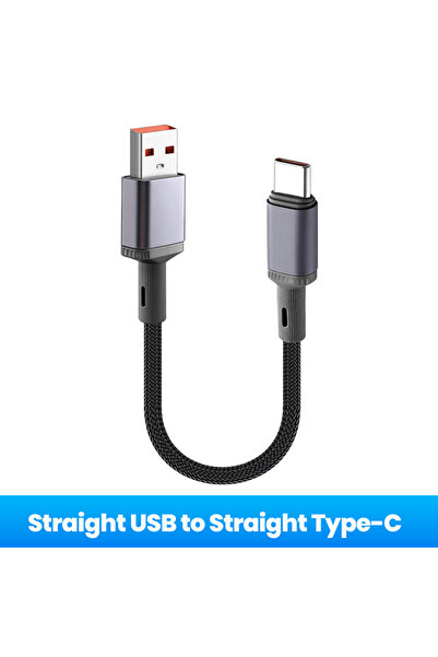 Choice15 15cm Dual Straight AC 15CM 25CM 50CM Short USB C Cable 66W Fast Char...