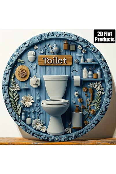 Choice Round 20X20CM TYA31981 1pc Vintage 8x8" Round Aluminum Toilet Sign 2D ...