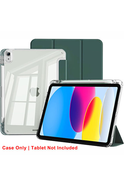 Choice13 iPad 11th 2025 A16 TM-YKL Green Clear Crystal Tablet Case With Pen S...