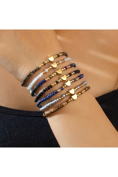 choice2 Colourful-1 7Pcs Bohemia Handmade random Colorful Beads Bracelets for...