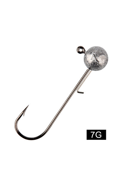 Choice 7g Spinpoler 5g 7g 10g 14g Jig Heads Fishing Hook Long Shank Round Bal...