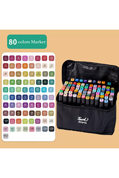 Choice C-80 Colors 12-262 Colores Double Pen Tip Markers Brush Pens Set Paint...