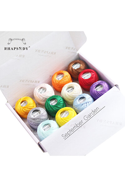 Choice Size 8 September Garden 12Balls/Set Rhapsody Rainbow Colors Size 8 Pea...