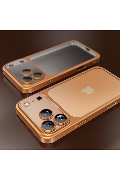 Choice iPhone17 Pro Max Orange Luxury Plating Matte Transparent Wireless Char...