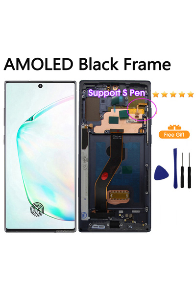 Choice4 AMOLED Black Frame AMOLED Display For Note 10 Plus N975F Lcd Display ...
