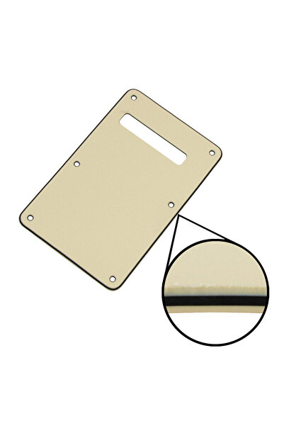 Choice10 Cream 3ply FLEOR 1PCS ST Guitar Back Plate Backplate Tremolo Cover S...