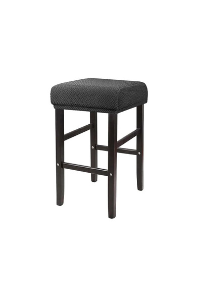 Choice 1pc chair cover A4 dark grey 1 Square Stool Covers Home Jacquard Elast...