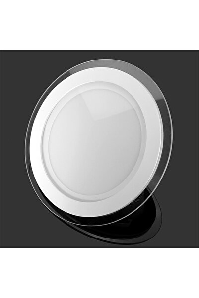 Choice11 6W Cold White 6000K Aluminium LED Panel Light Round Glass Panel Down...