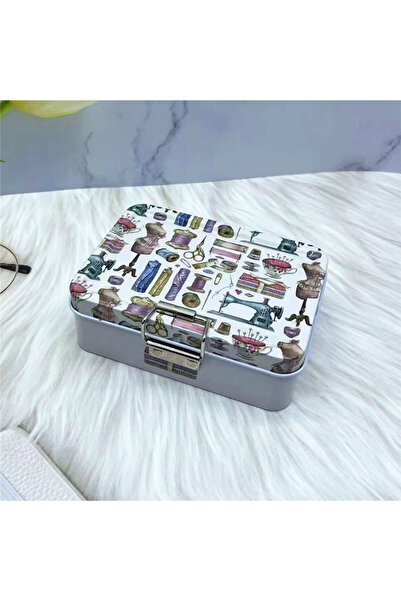 Choice Light Grey Vintage Metal Storage Canister with Lid – Durable Cookie & ...