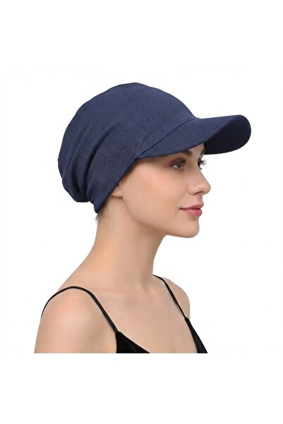 Choice4 One Size Navy Blue NEW Solid Color Fashion Muslim Hijab Turban Hat wi...