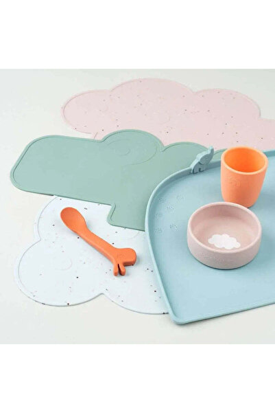 Done by Deer Confetti - Silicone American Service Plate - Blue