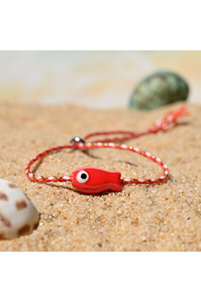 Choice 25xh0304-4 Trendy Multicolored Pull - String Ceramic Fish Bracelet Jew...